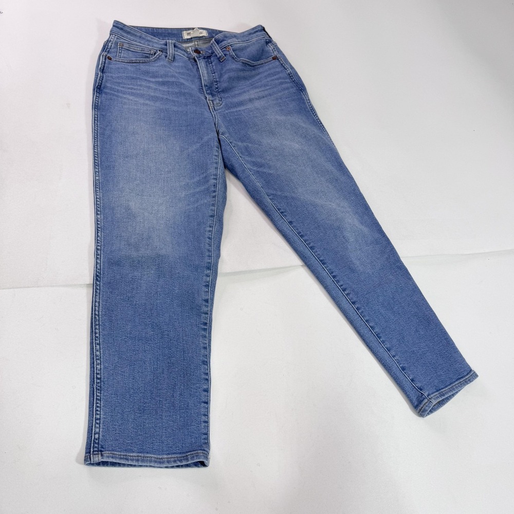 Madewell Curvy Stovepipe Jeans Womens 29 Blue Straight Stretch Denim Medium Wash
